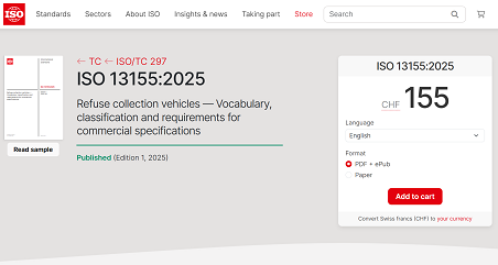 历史性突破 | 云次方环境主导！！！首个由中国企业牵头编制的环卫装备ISO国际标准正式发布！！！